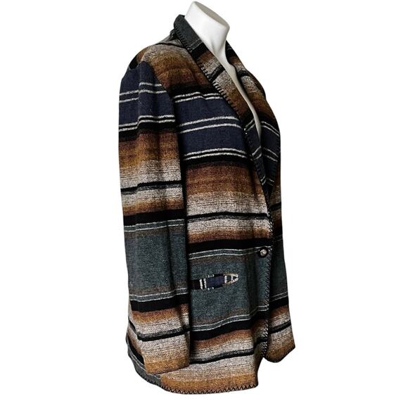 Vintage David Paul Southwestern wool blend blazer jacket size large - Picture 3 of 11